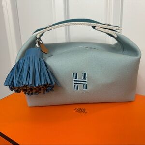 SOLD!! Hermes bride a brac bag in light blue with Hermes keychain